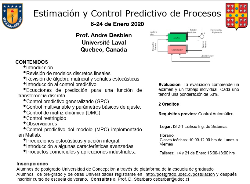 Curso Verano: Estimación y Control Predictivo de Procesos