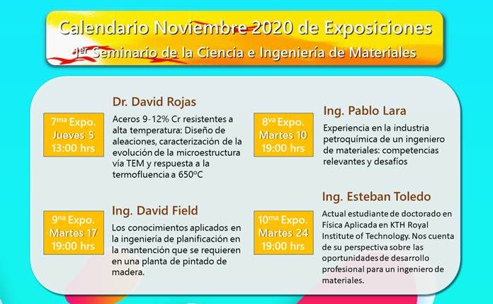 Ciclo de charlas “1er seminario de la Ciencia e Ingeniería de Materiales”
