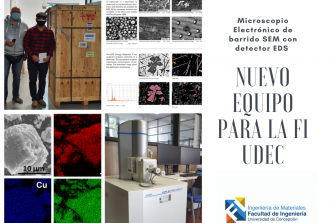 Microscopio electrónico de barrido SEM con detector EDS se suma al equipamiento de la FI UdeC