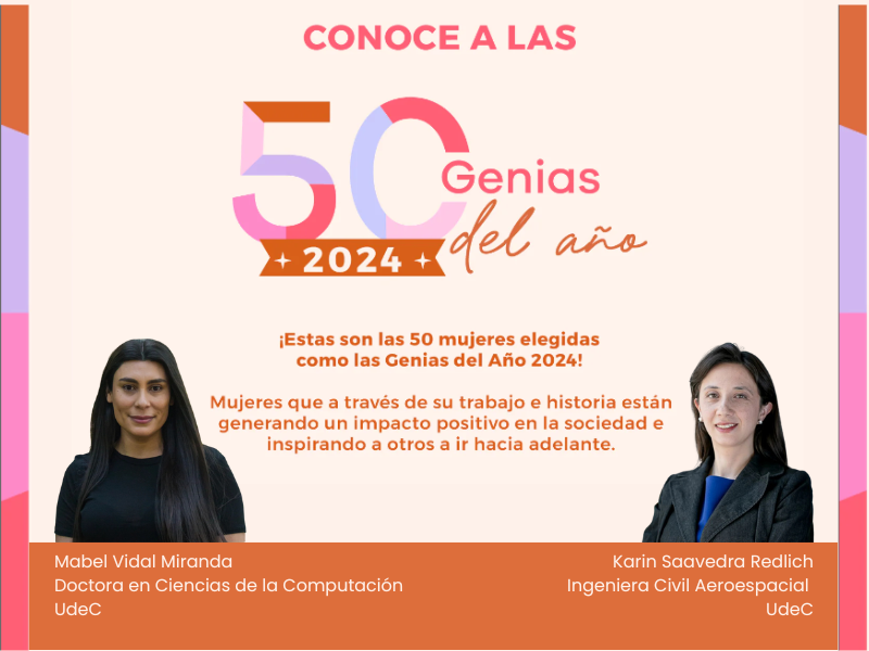 Mabel Vidal y Karin Saavedra entre las 50 Genias de Chile