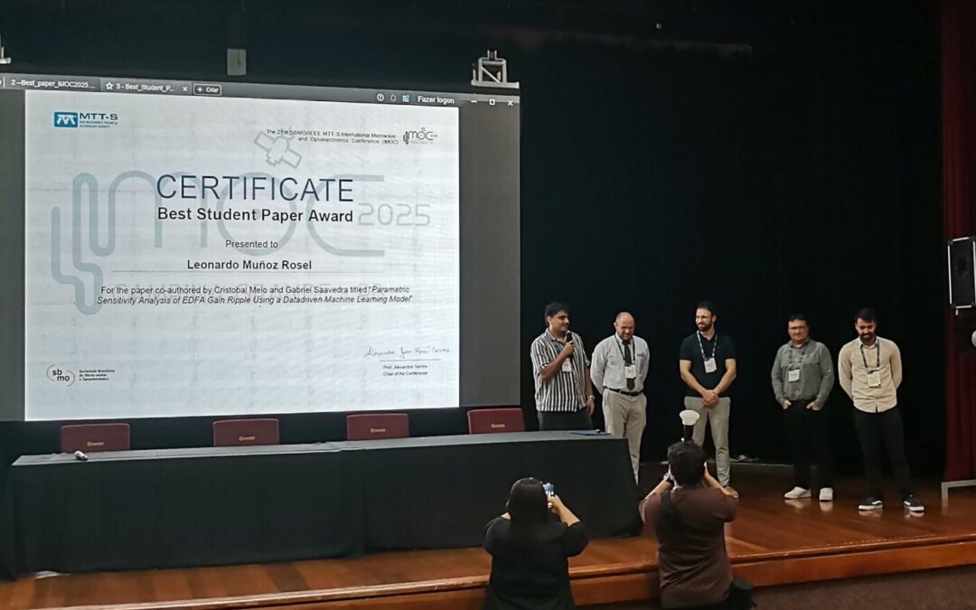Ingeniero UdeC fue premiado en conferencia de Telecomunicaciones en Brasil