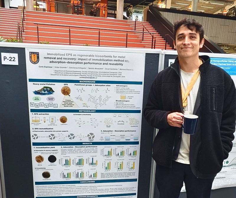 Doctorando de Ingeniería UdeC fortalece colaboración con TU Delft en investigación pionera sobre polímeros bacterianos